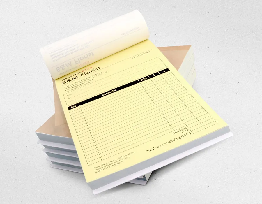 Invoice Books Printing Dubai